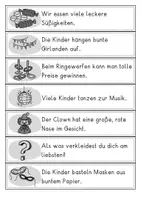 Vorschau - Arbeitsblätter - Laufdiktat Schleichdiktat Fasching Karneval - Seite 1