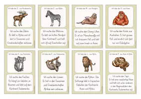 Vorschau - Arbeitsblätter - Kontinente und ihre Tiere: Lesespiel & Arbeitsblätter (3./4./5. Klasse) - Seite 2