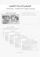 Vorschau - Arbeitsblätter - Leseheft 9: Das ist Freundschaft (inkl. Lösung + Quiz) - Deckblatt