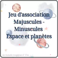 Aperçu - Jeux - Jeu d'association Majuscules - Minuscules espace/planètes - Page de couverture