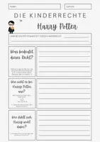 Vorschau - Arbeitsblätter - Die Kinderrechte in Harry Potter - Deckblatt