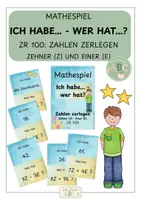 Vorschau - Spiele - Mathespiel Ich habe wer hat: Zahlen zerlegen (Z/E) - Deckblatt