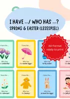 Vorschau - Spiele - I have, who has? - Spring & Easter: Lesespiel Englisch (Klasse 3-6) - Deckblatt