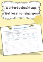 Vorschau - Arbeitsblätter - Wetterbeobachtung - Wettererscheinungen - Deckblatt