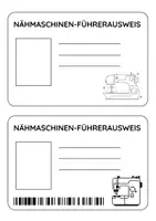 Vorschau - Anderer Materialtyp - Nähmaschinen-Führerschein - verschiedene Varianten - Deckblatt