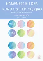 Vorschau - Arbeitsblätter - Namensschilder Grundschule rund editierbar / Klassenorganisation / Garderobe - Deckblatt