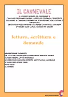 anteprima - Esercizi - IL CARNEVALE DELLE MASCHERE: lettura e scrittura - Pagina 1