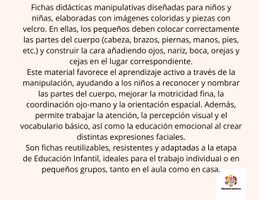Vista previa - Tarjetas / Manipulativos - LAS PARTES DEL CUERPO FICHAS MANIPULATIVAS - página 1