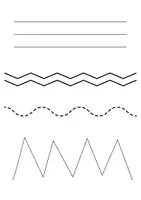 Vorschau - Arbeitsblätter - Nähmaschine - Linien nähen Übungen - Deckblatt