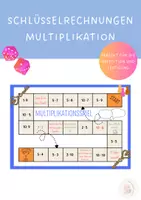 Vorschau - Spiele - Multiplikation Schlüsselrechnungen Repetition und Festigung - Deckblatt
