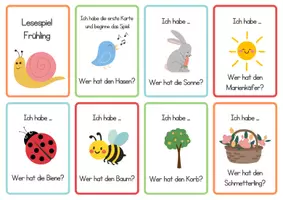 Vorschau - Spiele - Lesespiel Frühling "Ich habe ... Wer hat?" - Seite 1