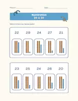 Aperçu - Préparation de séance / Séance complète - Numération 20 à 30 +1 fiche d'activité - Page 1