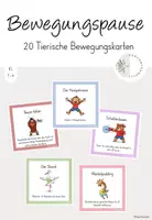 Vorschau - Spiele - 20 Tierische Bewegungskarten für die Bewegungspause - Deckblatt