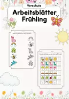 Vorschau - Arbeitsblätter - Arbeitsblätter Frühling | Vorschule | Übungsblatt - Deckblatt