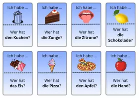 Vorschau - Stationenlernen - Unsere Sinne_Spiel: Wer hat? - Ich habe! Version blau - Seite 2
