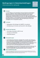 Vorschau - Arbeitsblätter - Informatik: Bedingungen in Datenbanken - Seite 1
