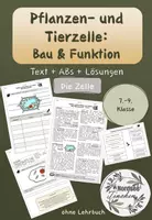 Vorschau - Arbeitsblätter - Die Pflanzenzelle & Tierzelle: Bau und Funktion // Die Zelle & Mikroskop - Deckblatt