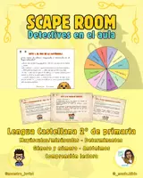 Vista previa - Juegos / Gamificación - Scape Room: Detectives en el aula (2º Primaria) - Portada