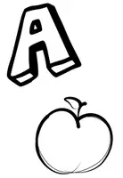 Vorschau - Mal- und Bastelvorlagen - Buchstaben und Bilder - Alphabet - Ausmalen in der Grundschule - Seite 2