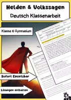 Vorschau - Arbeitsblätter - Deutsch Klassenarbeiten Materialpaket für die 7. & 8. Klasse Gymnasium - Seite 1