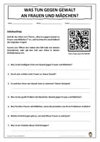 Vorschau - Unterrichtsreihen - Gewalt an Frauen und Mädchen - Homeschooling - Deckblatt