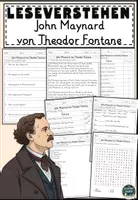 Vorschau - Arbeitsblätter - John Maynard von Theodor Fontane | Lesetext & Leseverstehen (Klasse 4–6) - Deckblatt
