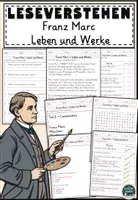 Vorschau - Arbeitsblätter - Franz Marc – Leben und Werke | Lesetext & Leseverstehen (Klasse 5–7) - Deckblatt