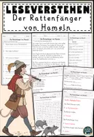 Vorschau - Arbeitsblätter - Der Rattenfänger von Hameln – Lesen und Verstehen (Arbeitsblätter) - Deckblatt