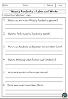 Vorschau - Arbeitsblätter - Wassily Kandinsky – Leben und Werke | Lesetext & Leseverstehen - Seite 2