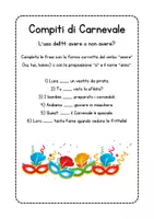 anteprima - Esercizi - Compiti di Carnevale per la classe seconda - Pagina 1
