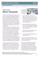 Vorschau - Arbeitsblätter - Winterolympiade 2026: Sachtext Klasse 7 - 8 (mit Lösung) - Seite 1