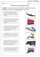 Vorschau - Arbeitsblätter - Mobilität und Verkehr - Verkehrsmittel weltweit (Arbeitsblatt) - Seite 1