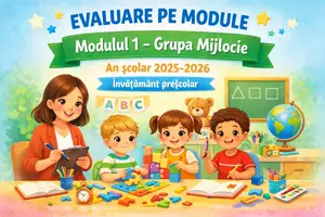 previzualizare - Evaluare Modulul 1 – Grupa Mijlocie (2025–2026) - Pagina de copertă