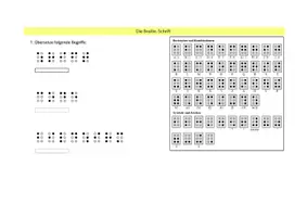 Vorschau - Arbeitsblätter - Braille-Schrift - Deckblatt