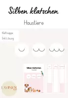 Vorschau - Arbeitsblätter - Silben klatschen - Klettmappe - Haustiere - Deckblatt