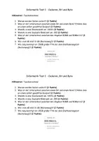 Vorschau - Test - Test zum Thema Bit und Byte - Deckblatt