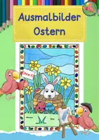 Vorschau - Mal- und Bastelvorlagen - Kunst Ostern, Ausmalbilder Ostern, Grundschule - Deckblatt
