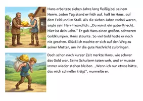 Vorschau - Mal- und Bastelvorlagen - Hans im Glück - Ein Märchen zum Lesen und Ausmalen (+ Fragen + Präsentation) - Seite 2