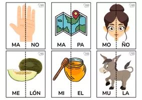 Vista previa - Juegos / Gamificación - PUZZLE DOS PIEZAS (PALABRAS BISÍLABAS FONEMA /M/) - página 2