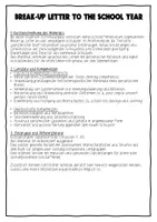 Vorschau - Arbeitsblätter - Break-up letter school year Englisch Sek I End of Year Writing - Seite 1