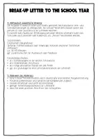 Vorschau - Arbeitsblätter - Break-up letter school year Englisch Sek I End of Year Writing - Seite 2