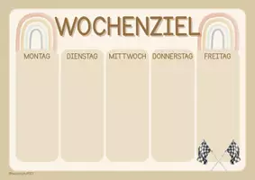 Vorschau - Poster - Wochenziel Vorlage zur Überprüfung - Deckblatt