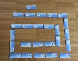 Vorschau - Spiele - Uhrendomino: fünf Minuten, mit Ziffern, schwarze Zeiger (V1) - Seite 3