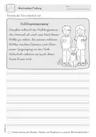 Vorschau - Arbeitsblätter - Abschreibtexte Frühling | Vereinfachte Ausgangsschrift (VA) - Seite 1