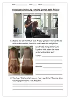 Vorschau - Stundenentwürfe - Vorgangsbeschreibung: Praktikum beim Friseur - Haare glätten - Seite 1