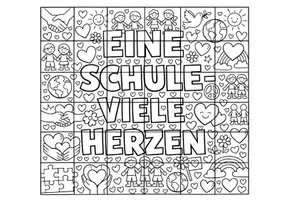 Vorschau - Mal- und Bastelvorlagen - Klassenpuzzle zum Zusammenhalt - Seite 1