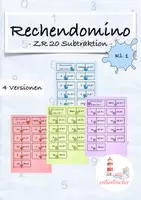 Vorschau - Spiele - ZR 20 Subtraktion Spiel Rechendominos - Deckblatt
