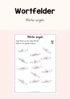 Vorschau - Arbeitsblätter - Wortfelder "Wörter angeln" - Deckblatt