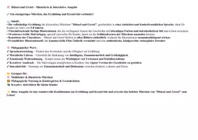 Vorschau - Mal- und Bastelvorlagen - Märchen zum Lesen & Ausmalen – Hänsel und Gretel (+ Fragen & interaktive Präsentation) - Seite 1