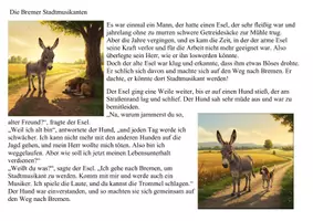Vorschau - Mal- und Bastelvorlagen - Märchen zum Lesen & Ausmalen – Die Bremer Stadtmusikanten | Lesetext, Ausmalbilder, Fragen & Präsentation - Seite 2